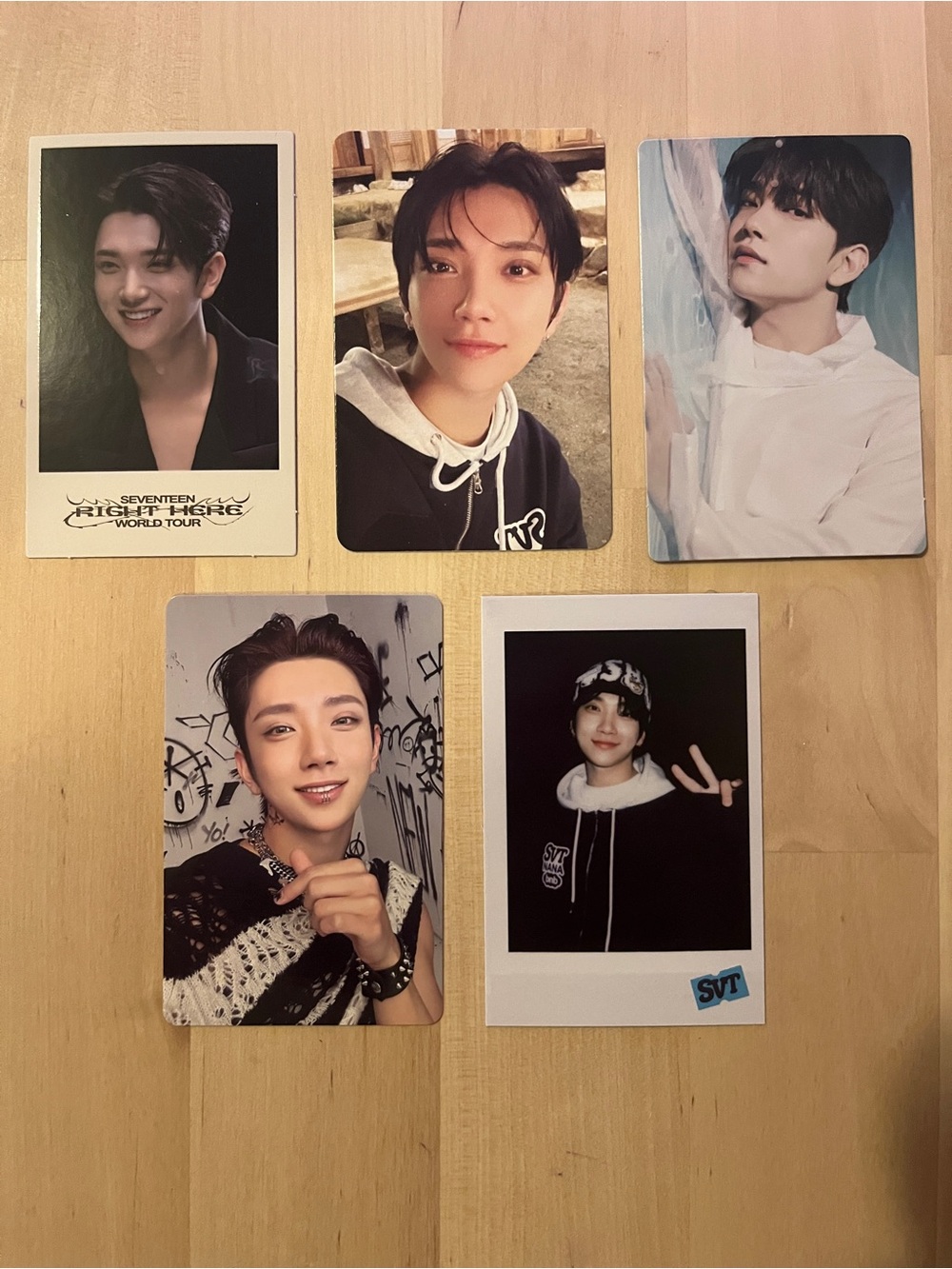 Set of 5 OFFICIAL Joshua of Seventeen photocards (Set #1)
